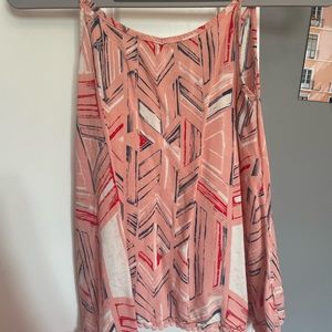 pink patterned tank top; size 12